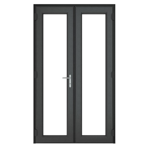 PVC-U French Door Left Hand Master 1290 x 2055 mm Grey/White