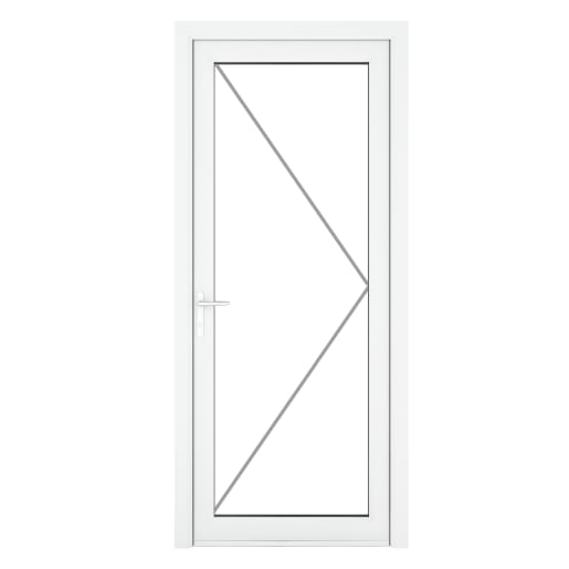 PVC-U Single Door Glazed Right Hand 920 x 2090 mm White