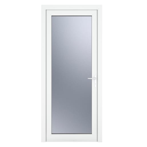 PVC-U Single Door Obscure Glazed Left Hand 920 x 2090 mm White