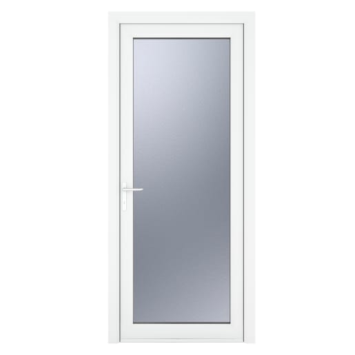 PVC-U Single Door Obscure Glazed Right Hand 920 x 2090 mm White