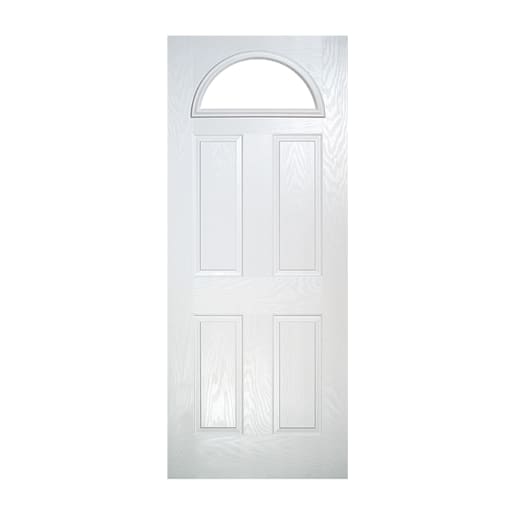 PVC-U Single Door Georgian 1 Glazed Right Hand 840 x 2090 mm White