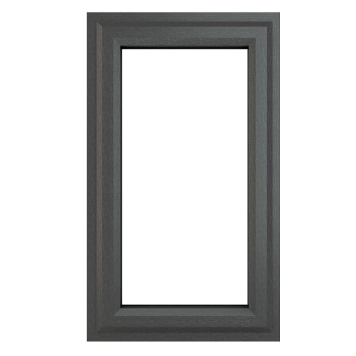 PVC-U LH Side Hung Window 610 x 1115 mm Grey/White