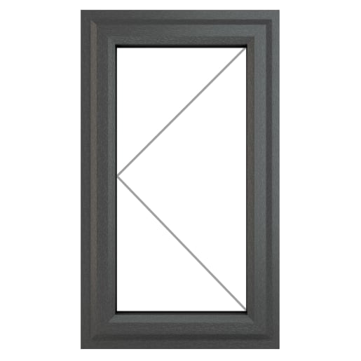 PVC-U LH Side Hung Window 610 x 1115 mm Grey/White