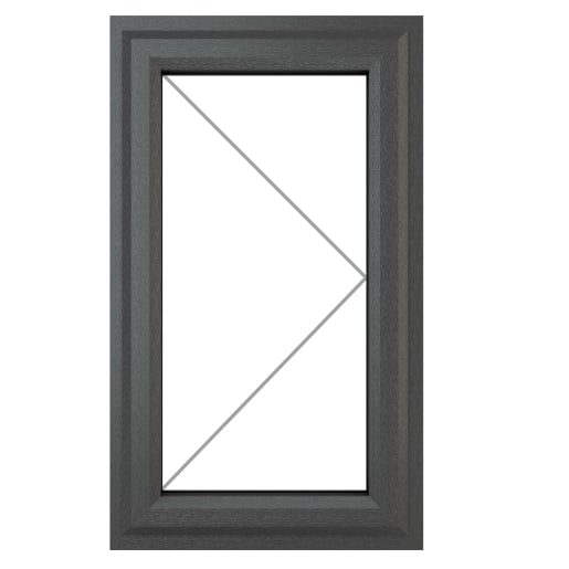 PVC-U RH Side Hung Window 610 x 1115 mm Grey/White