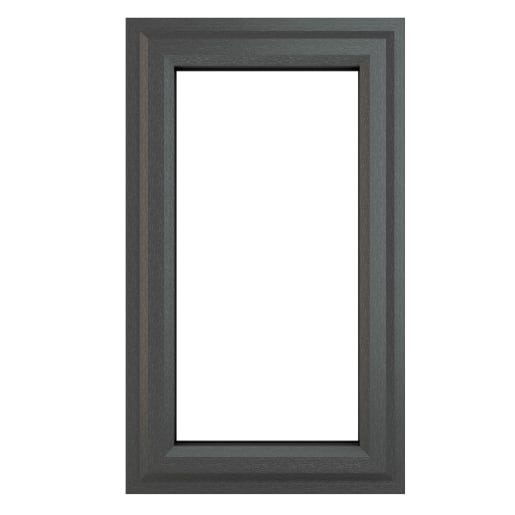 PVC-U LH Side Hung Window 610x1190mm Grey/White
