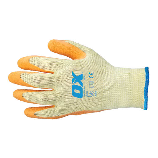 Ox Latex Grip Glove Size 9 (Large) Orange