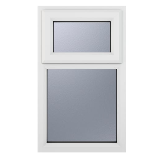 PVC-U Obsure Top Hung Opener 610 x 1040 mm Grey/White
