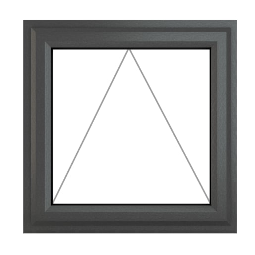 PVC-U Top Opener Window 610 x 610 mm Grey/White
