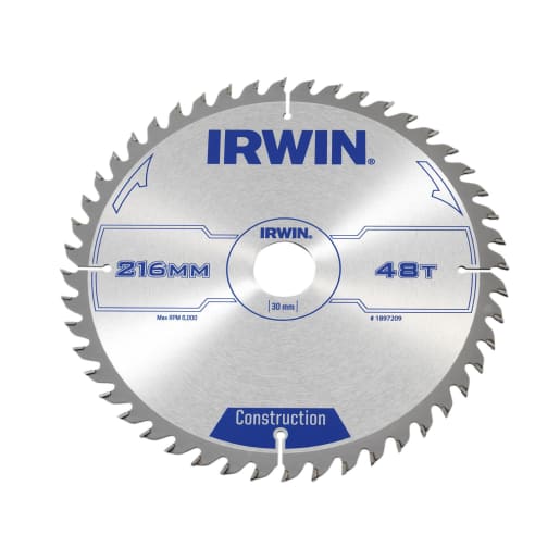 Irwin 48T General Purpose Table and Mitre Saw Blade 216mm
