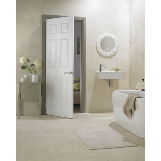 Premdor Internal 6 Panel Textured White Primed Door 1981 x 838 x 35mm