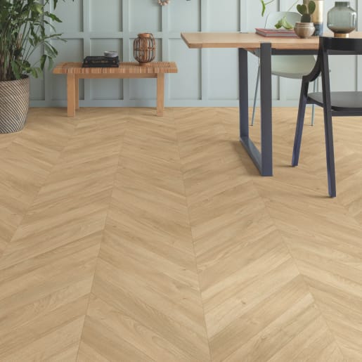 Quick-Step Impressive Patterns Chevron Oak Medium 8mm Laminate Flooring