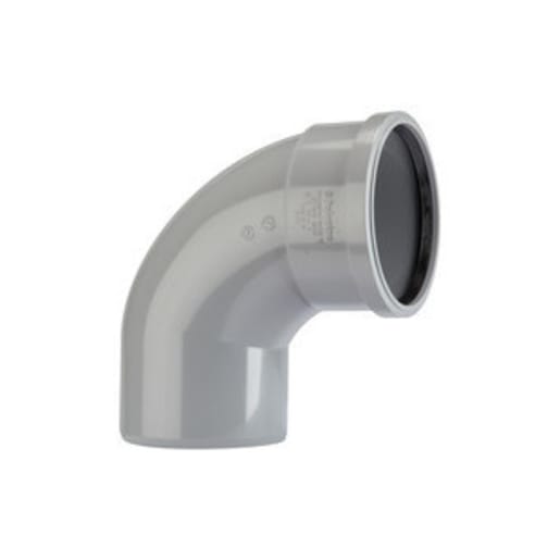 Polypipe Soil 92.5° Single Socket Bend 110mm White SB409W