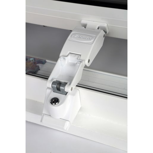 Jackloc Titan Folding Window Restrictor White