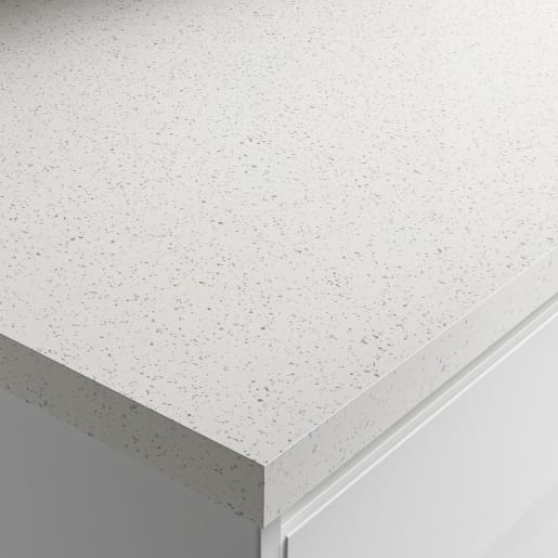 Jewson Square Edged Laminate Worktop 3m x 600 x 38mm Strass Blanc 