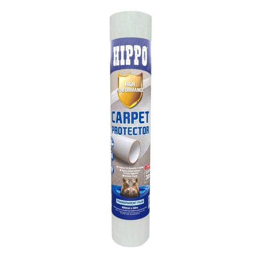 Hippo High Performance Carpet Protector 50m x 600mm White