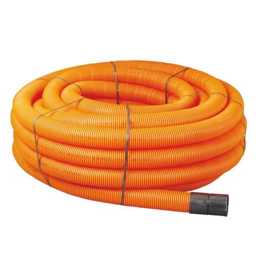 Naylor MetroDuct Twinwall Plain Duct 50m x 94 x 110mm Orange