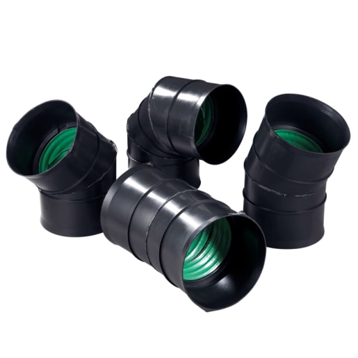 Naylor MetroDrain 11.25° Twinwall Pipe 150mm Black