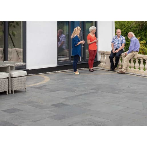 Marshalls Fairstone Slate Casarta Paving 405 x 405 x 20mm 16.4m² Silver Grey