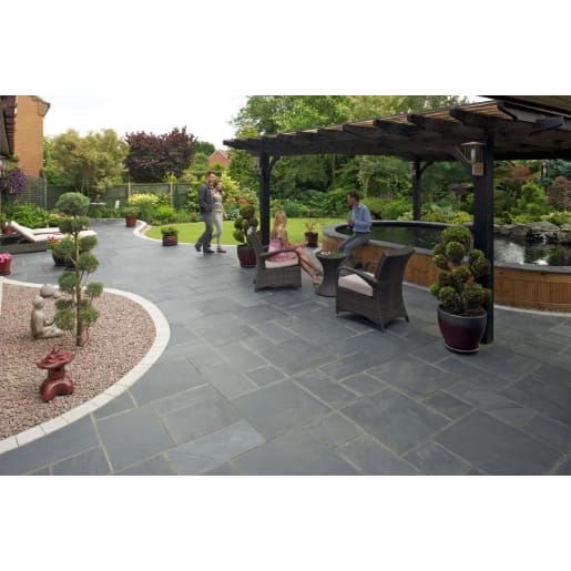 Marshalls Fairstone Slate Casarta Paving Project Pack 18.61m² Silver Grey