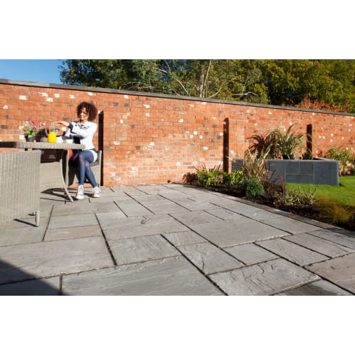 Marshalls Indian Sandstone Paving 560 x 275 x 22mm Grey Multi