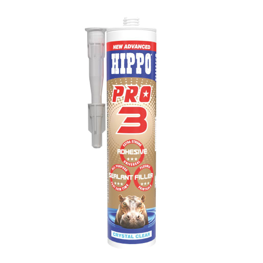 Hippo Pro 3 Adhesive, Sealant & Filler 310ml Clear