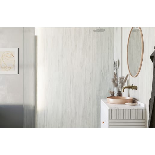 Showerwall Proclick Shower Wall Panel 2440 x 1200mm White Charcoal