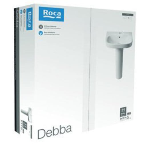 Roca Debba Basin with Full Pedestal White