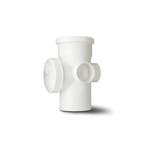 Polypipe Soil Single Socket Access Pipe 110mm White SA43W