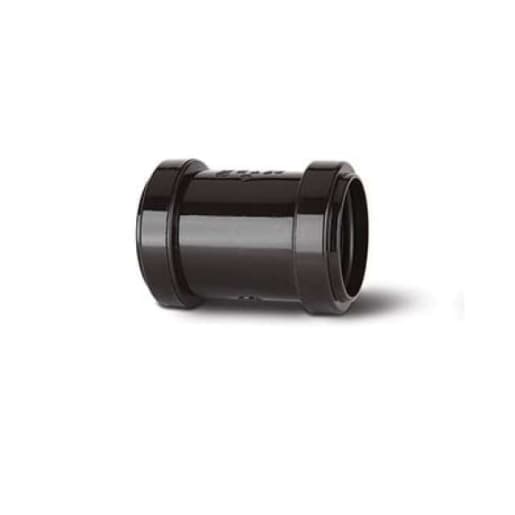 Polypipe Waste Push Fit Straight Coupling 40mm Black WP26B