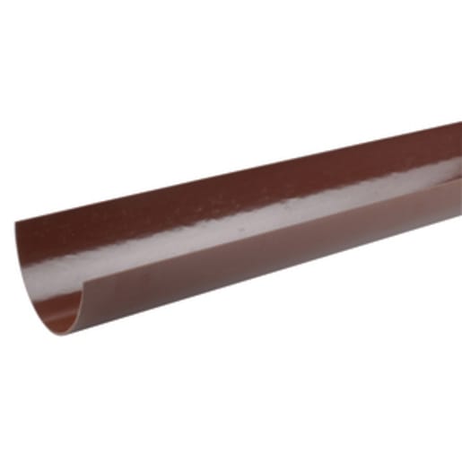 Osma 0T074N Roundline Gutter 4m x 112mm (L x Dia) Brown