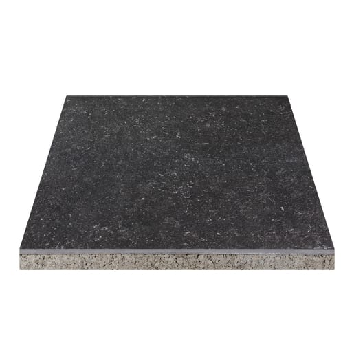 Marshalls Symphony Plus Classic 600 x 600 x 40mm Porcelain Paving 10.07m² Stone Black Pack of 28