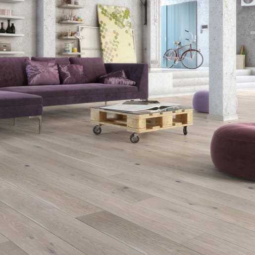 Basix 14mm Engineered Wood Floor 1-Strip White Oak 130X1092mm 0.99m²