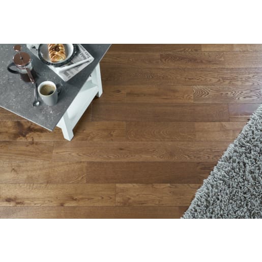 Basix 15mm Engineered Wood Floor Golden Oak 125X400-1200mm 1.2m²