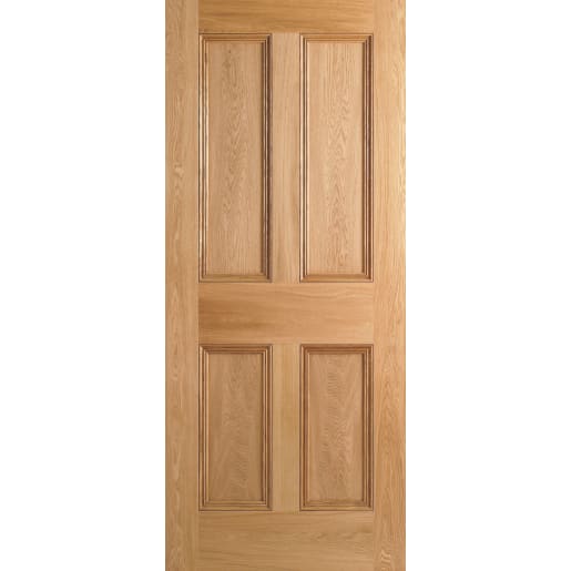 4 Panel Unfinished Oak Door 1981 x 762 x 44mm