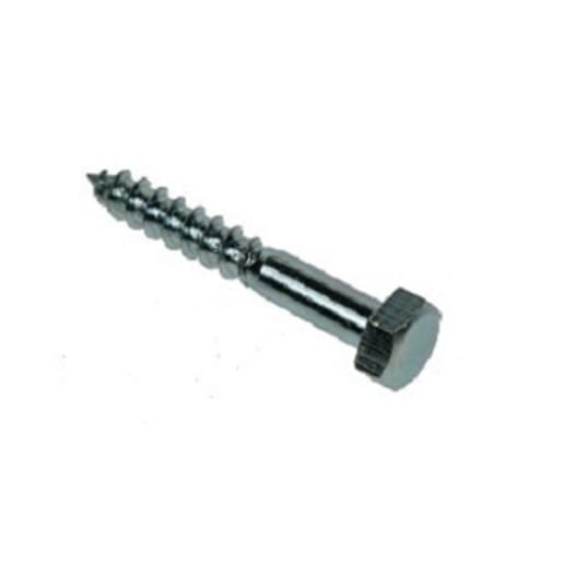 Coach Screws DIN 571 Hexagon Head M8 100mm L Bright Zinc Plated