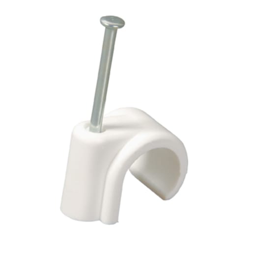 Talon Nail In Pipe Clip 22mm White