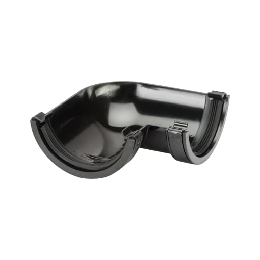 Wavin Osma RoundLine Gutter Angle 90° 112mm Black