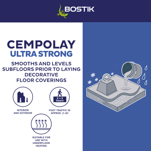 Bostik Cempolay Ultra Strong Exterior Self-Levelling Compound 20kg