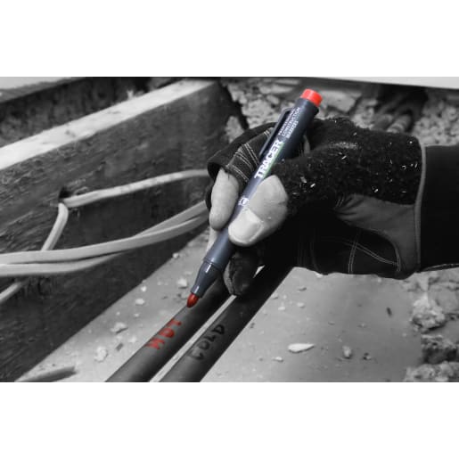 TRACER Clog Free Marker Kit - 3pc pack (1x Black / 1x Blue / 1x Red) c/w Site Holsters.