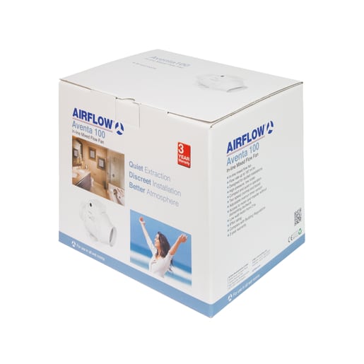Airflow Aventa In-Line Mixed Flow Fan AV100T