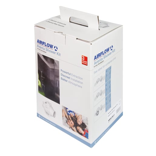 Airflow Aventa In-Line Fan Shower Kit 100 T