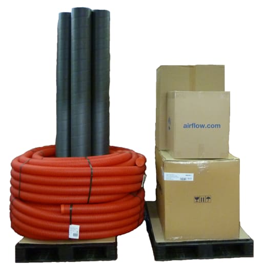 Airflow DV82 Entro-V MVHR Kit For 184m² Dwelling - 2 Pallets