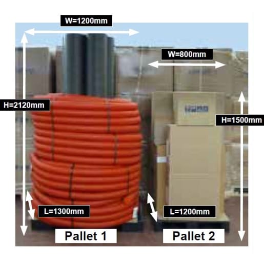 Airflow DV130 Entro-V MVHR Kit For 277m² Dwelling - 2 Pallets