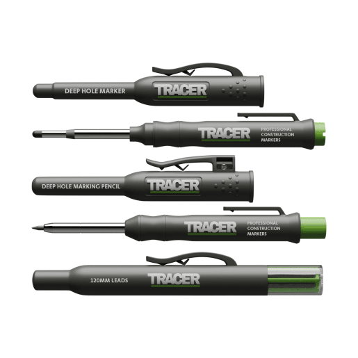 Tracer Deep Hole Construction Pencil with Replacement Lead Set