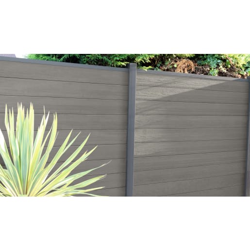 Piranha In-Ground Composite Fence Kit 1800mm Antique Grey