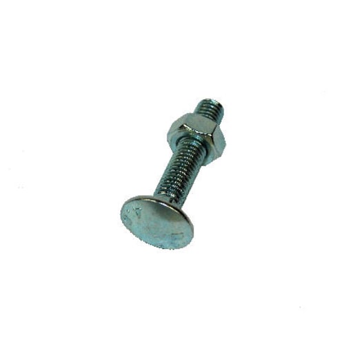 Unifix Grade 4.8 Cup Square Hex Carriage Bolt & Nut DIN603/555 CE M8 x 120mm BZP Box of 50