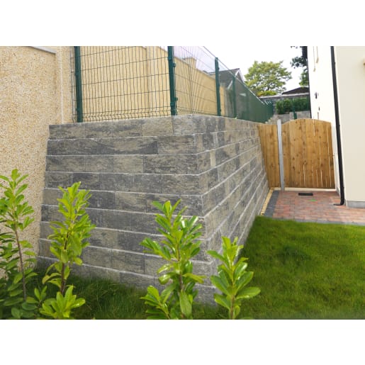 Tobermore Secura Grand Retaining Wall Block 400 x 230 x 200mm Slate