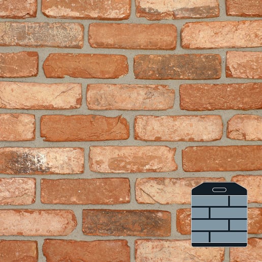 The Brick Tile Company Brick Slips Tile Blend 3 Red - Sample Panel