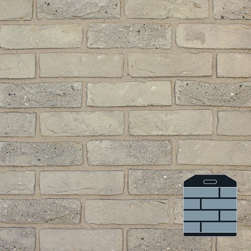 The Brick Tile Company Brick Slips Tile Blend 16 Grey - Sample Panel