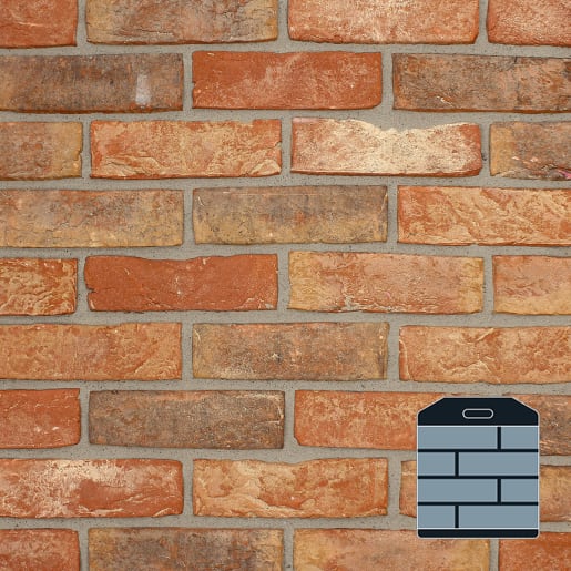 The Brick Tile Company Brick Slips Tile Blend 23 Red - Sample Panel